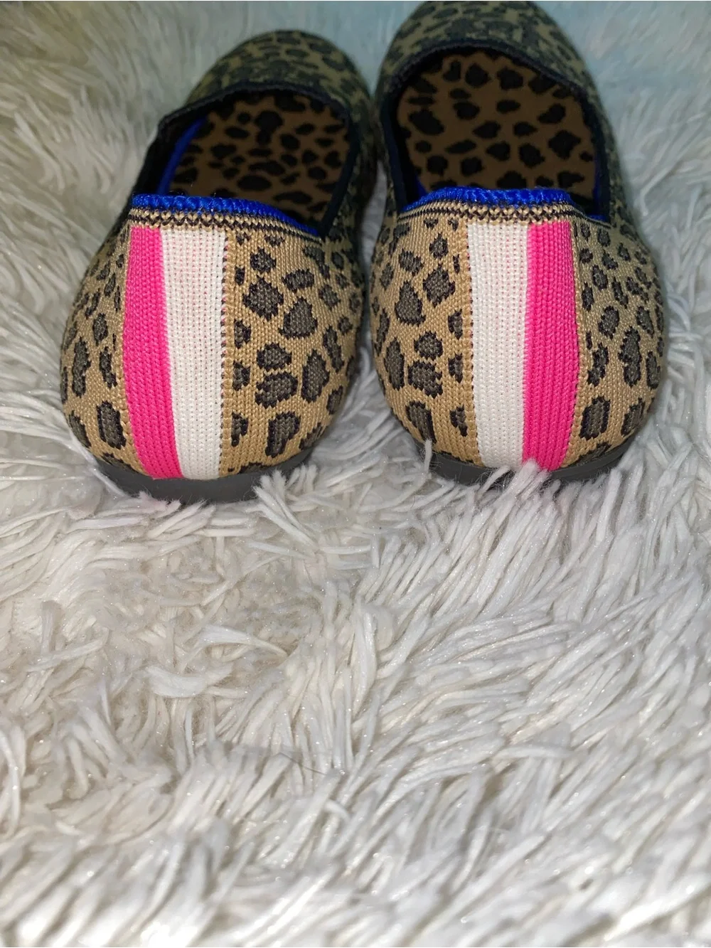 ROTHYS Cheetah Leopard Print Slip-On Loafers Size 4